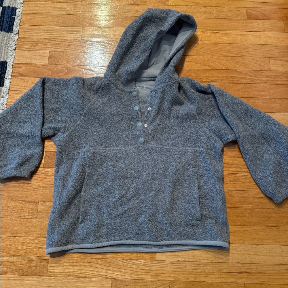 Outdoor Voices Gray Hooded Pullover with Buttons